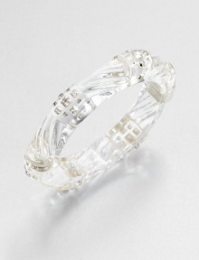 From the Teatro Moderne Collection. Beautifully hand-crafted lucite in an Art Deco-inspired motif accented sparkling Swarovski crystals. LuciteSwarovski crystalsDiameter, about 2.5Hinged, magnetic closureMade in USA From the Teatro Moderne Collection. Beautifully hand-crafted lucite in an Art Deco-inspired motif accented sparkling Swarovski crystals. LuciteSwarovski crystalsDiameter, about 2.5Hinged, magnetic closureMade in USA