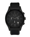 Not an ounce of color and a mash-up of texture make this watch by AX Armani Exchange the ultimate in laid-back cool.