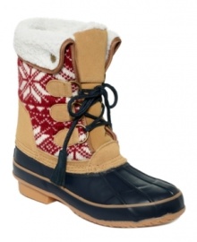 Khombu's Aztec waterproof boots are like a warm cozy sweater...for your feet. The print is perfect for wintertime and the faux-fur lining is extra warm.