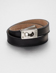 Soft lamb leather with palladium clasp detail.Leather strapLength, about 14.5Made in Italy Soft lamb leather with palladium clasp detail.Leather strapLength, about 14.5Made in Italy