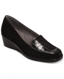 With their casually chic style, soft lining and super-comfortable flex sole, the Final Exam wedges by Aerosoles get an A+! Wear them on weekends for a low-key, easygoing look. With their casually chic style, soft lining and super-comfortable flex sole, the Final Exam wedges by Aerosoles get an A+! Wear them on weekends for a low-key, easygoing look.