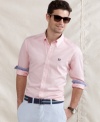 Add some contrast to your basic preppy look this shirt from Tommy Hilfiger.