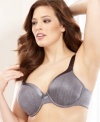 Support with a satin finish. Vanity Fair's Illumination Full-Figure Contour Bra smooths the back and features a great underwire contour and tonals satin-like trim around the cups. Style # 76338