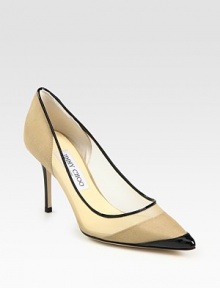 Mesh-covered leather in a colorblock design with contrasting patent leather trim and a timeless point toe. Self-covered heel, 3½ (90mm)Mesh-covered leather and patent leather upperLeather solePadded insoleMade in ItalyOUR FIT MODEL RECOMMENDS ordering true size. Mesh-covered leather in a colorblock design with contrasting patent leather trim and a timeless point toe. Self-covered heel, 3½ (90mm)Mesh-covered leather and patent leather upperLeather solePadded insoleMade in ItalyOUR FIT MODEL RECOMMENDS ordering true size.