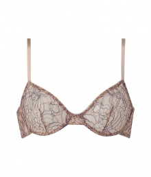 Stylish nude and periwinkle blue underwire bra - Turn up the heat in this versatile bra - Modern floral pattern and a sexy fit - Perfect under any outfit - Made by high-end intimate apparel brand Kiki De Montparnasse Stylish nude and periwinkle blue underwire bra - Turn up the heat in this versatile bra - Modern floral pattern and a sexy fit - Perfect under any outfit - Made by high-end intimate apparel brand Kiki De Montparnasse