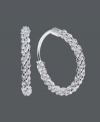 Hoop earrings are a must-have for every girl's collection. This statement-making Unwritten style features an open weave, endless hoop design crafted in sterling silver. Approximate diameter: 5/8 inch.