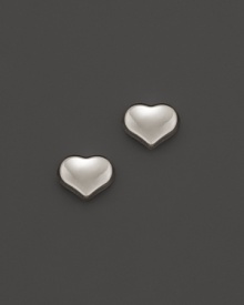 Romantic 18K. white gold heart studs from Roberto Coin. Romantic 18K. white gold heart studs from Roberto Coin.