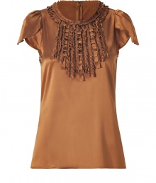 This ruffle-laden top from Steffen Schraut inject glam style into your office-to-evening look - Round neck with ruffle trim, petal-shaped short puff sleeves, bodice with front ruffle details, slim fit, concealed back zip closure - Wear with a pencil skirt, cropped trousers or skinny jeans This ruffle-laden top from Steffen Schraut inject glam style into your office-to-evening look - Round neck with ruffle trim, petal-shaped short puff sleeves, bodice with front ruffle details, slim fit, concealed back zip closure - Wear with a pencil skirt, cropped trousers or skinny jeans