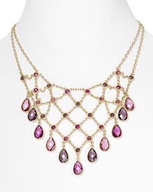 Make statement jewelry your signature with Lauren by Ralph Lauren's gold-plated bib. With faceted stones, this accessory adds glamour to simple necklines and classic silhouettes. Make statement jewelry your signature with Lauren by Ralph Lauren's gold-plated bib. With faceted stones, this accessory adds glamour to simple necklines and classic silhouettes.