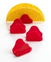 Skip the messy break-up! The perfect place for your favorite fiesta food, these taco props keep shells in one piece, preventing breakage and making it easy to fill each shell to the brim with endless flavors.