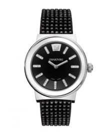 Sophistication and sparkle combine on this timeless Piazza watch by Swarovski. Jet crystal mesh bracelet and round stainless steel case. Black dial features four crystal elements at each marker, logo at twelve o'clock and two silver tone hands. Swiss quartz movement. Water resistant to 30 meters. Two-year limited warranty. Sophistication and sparkle combine on this timeless Piazza watch by Swarovski. Jet crystal mesh bracelet and round stainless steel case. Black dial features four crystal elements at each marker, logo at twelve o'clock and two silver tone hands. Swiss quartz movement. Water resistant to 30 meters. Two-year limited warranty.