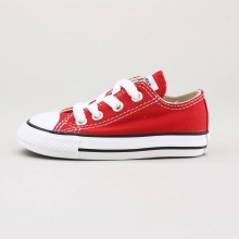 Infants can rock the iconic sneakers too. These kids (1-3.5 yrs) low cut Chuck Taylors sport a lightweight canvas upper with a rubber toe cap. Imported. Infants can rock the iconic sneakers too. These kids (1-3.5 yrs) low cut Chuck Taylors sport a lightweight canvas upper with a rubber toe cap. Imported.