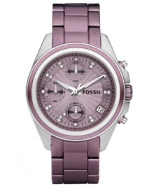 A burst of lavender mixed with crystal shimmers: the ideal casual watch for the vibrant woman, by Fossil. A burst of lavender mixed with crystal shimmers: the ideal casual watch for the vibrant woman, by Fossil.