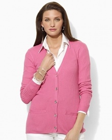 Imbued with preppy heritage, the supremely soft Millene silk-cashmere cardigan becomes a modern cool-weather staple with a ribbed-knit texture and luxe metal buttons. Imbued with preppy heritage, the supremely soft Millene silk-cashmere cardigan becomes a modern cool-weather staple with a ribbed-knit texture and luxe metal buttons.