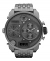 For big personalities only: this oversized and structured watch from Diesel features gunmetal tones and four separate dials.