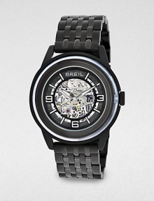 A luminous, sophisticated design with automatic movement with a stainless steel bracelet with butterfly buckle.Automatic movementRound bezelWater resistant to 10ATMSecond handStainless steel case: 45mm(1.77)Stainless steel braceletImported A luminous, sophisticated design with automatic movement with a stainless steel bracelet with butterfly buckle.Automatic movementRound bezelWater resistant to 10ATMSecond handStainless steel case: 45mm(1.77)Stainless steel braceletImported