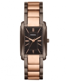 Rosy decadence envelops this Dress collection timepiece from Fossil. Go ahead and indulge. Rosy decadence envelops this Dress collection timepiece from Fossil. Go ahead and indulge.