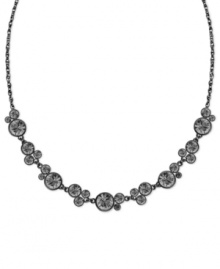 Daring and dazzling at once, this necklace from 2028 is crafted from hematite-tone mixed metal and features black glass accents for bold effect. Approximate adjustable length: 16 inches. Approximate width: 1/3 inch. Daring and dazzling at once, this necklace from 2028 is crafted from hematite-tone mixed metal and features black glass accents for bold effect. Approximate adjustable length: 16 inches. Approximate width: 1/3 inch.