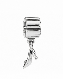 Girly and glamorous, PANDORA's sterling silver stiletto charm dangles daintily from your bracelet. Girly and glamorous, PANDORA's sterling silver stiletto charm dangles daintily from your bracelet.