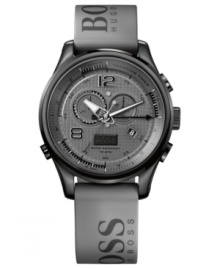 With a yachting timer and regatta-inspired accents, this Hugo Boss chronograph watch is perfect for those whose hearts belong to the sea. With a yachting timer and regatta-inspired accents, this Hugo Boss chronograph watch is perfect for those whose hearts belong to the sea.