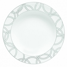 With platinum circles that represent the circles of life, the new Halo dinnerware pattern is the perfect choice for today's modern bride. Fresh in design, Halo brings the elegance of platinum on beautiful bright white bone china that is both graceful and contemporary. With platinum circles that represent the circles of life, the new Halo dinnerware pattern is the perfect choice for today's modern bride. Fresh in design, Halo brings the elegance of platinum on beautiful bright white bone china that is both graceful and contemporary.