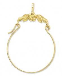 Keep all your favorite charms in place. This pretty polished charm holder features an intricate floral design in 14k gold. Chain not included. Approximate length: 1-2/10 inches. Approximate width: 1 inch. Keep all your favorite charms in place. This pretty polished charm holder features an intricate floral design in 14k gold. Chain not included. Approximate length: 1-2/10 inches. Approximate width: 1 inch.