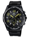 With the Edifice, G-Shock has created a sport watch as sophisticated as its owner. Rugged durability and eye-catching yellow accents create a sleek design.