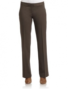 THE LOOKBanded waistZip fly with slide tab closureBack welt pocketsTHE FITRise, about 9Inseam, about 30THE MATERIALVirgin wool/elastaneCARE & ORIGINDry cleanImportedModel shown is 5'9 (175cm) wearing US size 4. THE LOOKBanded waistZip fly with slide tab closureBack welt pocketsTHE FITRise, about 9Inseam, about 30THE MATERIALVirgin wool/elastaneCARE & ORIGINDry cleanImportedModel shown is 5'9 (175cm) wearing US size 4.