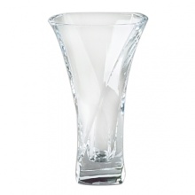 Exuding the grace of a ballet dancer, the Piroett Vase brims with artistic flair as well as tall flower bouquets. Artist Lisa Smith designed the full-lead crystal piece with a square rim and undercut sides that seem to be unfurling as they spin up and off the heavy, square base. Exuding the grace of a ballet dancer, the Piroett Vase brims with artistic flair as well as tall flower bouquets. Artist Lisa Smith designed the full-lead crystal piece with a square rim and undercut sides that seem to be unfurling as they spin up and off the heavy, square base.