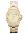 First-place style from Marc by Marc Jacobs: a classic steel watch with a golden shine.