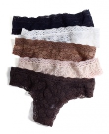Neutral colors never looked so cute. DKNY's Signature Lace thong is the prettiest, laciest basic you'll own. Style #576000 Neutral colors never looked so cute. DKNY's Signature Lace thong is the prettiest, laciest basic you'll own. Style #576000