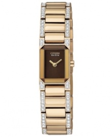 Feminine elegance with shimmering Swarovski elements: the Ciena by Citizen. With Eco-Drive watch technology that feeds off the power of natural and artificial light. Feminine elegance with shimmering Swarovski elements: the Ciena by Citizen. With Eco-Drive watch technology that feeds off the power of natural and artificial light.