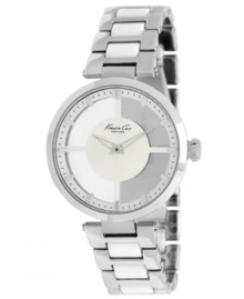 Timeless style that's clear as day: this sleek Kenneth Cole New York watch features a transparent dial and stunning silver tones. Timeless style that's clear as day: this sleek Kenneth Cole New York watch features a transparent dial and stunning silver tones.