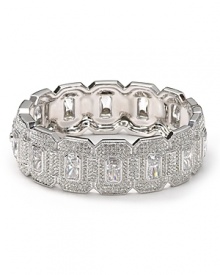 Air on the side of flair with this shapely bangle from Lora Paolo, detailed with crystal and cubic zirconia stones. It ensures you always have something striking up your sleeve. Air on the side of flair with this shapely bangle from Lora Paolo, detailed with crystal and cubic zirconia stones. It ensures you always have something striking up your sleeve.