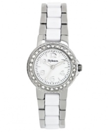 A stunning combo of silver and white create a chic watch, by Style&co. A stunning combo of silver and white create a chic watch, by Style&co.