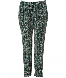 Channel new-season style in these edgy-cool printed harem pants from DKNY - Harem silhouette, cropped, all-over print, zipper details at cuff, relaxed fit - Pair with a slim tee, a boyfriend blazer, and platform pumps Channel new-season style in these edgy-cool printed harem pants from DKNY - Harem silhouette, cropped, all-over print, zipper details at cuff, relaxed fit - Pair with a slim tee, a boyfriend blazer, and platform pumps