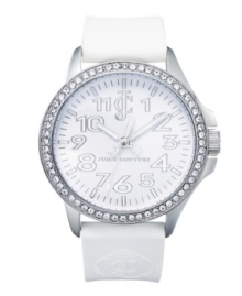 Keep your style fresh while traveling the world in this chic Jetsetter watch from Juicy Couture. Keep your style fresh while traveling the world in this chic Jetsetter watch from Juicy Couture.