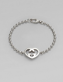 From the Love Britt Collection. A charming design with a heart shaped GG link on a ball chain. Sterling silverLobster clasp closureLength, about 7Made in Italy From the Love Britt Collection. A charming design with a heart shaped GG link on a ball chain. Sterling silverLobster clasp closureLength, about 7Made in Italy