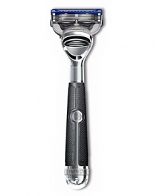 The Fusion Chrome Collection POWER RAZOR from The Art of Shaving is perfectly balanced and weighted to feel like a natural extension of your hand, maximizing stability and control. Gentle micro pulses reduce friction and increase razor glide. The built in spotlight, the first of its kind, reveals details normally in shadow-such as under the chin and jaw line-to help you avoid missed spots and make every stroke count. The sleek, contemporary handle is an ideal combination of ergonomics and innovative design, handcrafted in polished chrome andwrapped in a matte black, thermo resin grip.NEW! Fusion ® ProGlide ™ Power is Gillette's most advanced blade ever. On the front, thinner, finer blades glide effortlessly with less tug and pull for incredible comfort. On the back, the re-designed Precision trimmer with improved blade allows you to trim sideburns easily, shave under the nose and shape facial hair.Includes an 8-Pack of replacement ProGlide Blades. A $32 value. The Fusion Chrome Collection POWER RAZOR from The Art of Shaving is perfectly balanced and weighted to feel like a natural extension of your hand, maximizing stability and control. Gentle micro pulses reduce friction and increase razor glide. The built in spotlight, the first of its kind, reveals details normally in shadow-such as under the chin and jaw line-to help you avoid missed spots and make every stroke count. The sleek, contemporary handle is an ideal combination of ergonomics and innovative design, handcrafted in polished chrome andwrapped in a matte black, thermo resin grip.NEW! Fusion ® ProGlide ™ Power is Gillette's most advanced blade ever. On the front, thinner, finer blades glide effortlessly with less tug and pull for incredible comfort. On the back, the re-designed Precision trimmer with improved blade allows you to trim sideburns easily, shave under the nose and shape facial hair.Includes an 8-Pack of replacement ProGlide Blades. A $32 value.