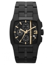 Golden accents lend enormous style on this built-to-last chronograph watch, by Diesel. Golden accents lend enormous style on this built-to-last chronograph watch, by Diesel.