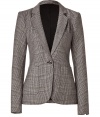 Perfect for busy days at the office, Rachel Zoes glen plaid blazer is a contemporary choice guaranteed to add a chic edge to your outfit - Peaked lapel, long sleeves, buttoned cuffs, single button closure, patch pockets - Tailored fit - Team with button-downs and slim fit trousers, or go all out and wear as a suit