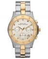 Golden accents catch the eye on this classic steel watch from Marc by Marc Jacobs.