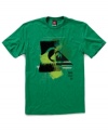 A rad wave graphic and Quiksilver logo give this tee its west coast style.