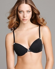 A pretty polka dot mesh bra with a plunging neckline from Betsey Johnson. Style #723311 A pretty polka dot mesh bra with a plunging neckline from Betsey Johnson. Style #723311