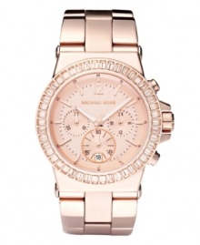 Tickled pink. Stay upbeat and on-trend with this gorgeous watch by Michael Kors. Tickled pink. Stay upbeat and on-trend with this gorgeous watch by Michael Kors.