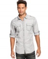 INC International Concepts Shirt, Long Sleeve Button Down Campbell Shirt