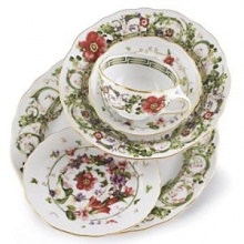 Flower Fantasy espresso cup by Versace by Rosenthal. Derived from one of the fashion houses archival prints, this exuberant collection evokes the romance and promise of spring as hand-painted renderings of meadow herbs, sweet-scented flowers and even four-leaf clovers intermingle in a subtle yet lively design. Flower Fantasy espresso cup by Versace by Rosenthal. Derived from one of the fashion houses archival prints, this exuberant collection evokes the romance and promise of spring as hand-painted renderings of meadow herbs, sweet-scented flowers and even four-leaf clovers intermingle in a subtle yet lively design.