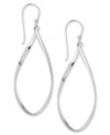 A unique twist. Giani Bernini's oval-shaped hoops are a fab addition to your jewelry collection. Set in sterling silver. Approximate diameter: 1 inch.