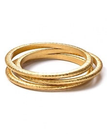 Lauren by Ralph Lauren's hammered 14 karat gold plated bangles bring sophisticated shine to your look. Lauren by Ralph Lauren's hammered 14 karat gold plated bangles bring sophisticated shine to your look.