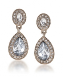 Double exposure: You'll look twice as nice--not to mention elegant!--in Carolee's pave stone double drop earrings. Showcasing sparkling glass stones, they're made in gold tone mixed metal. Approximate drop: 1-5/8 inches. Double exposure: You'll look twice as nice--not to mention elegant!--in Carolee's pave stone double drop earrings. Showcasing sparkling glass stones, they're made in gold tone mixed metal. Approximate drop: 1-5/8 inches.